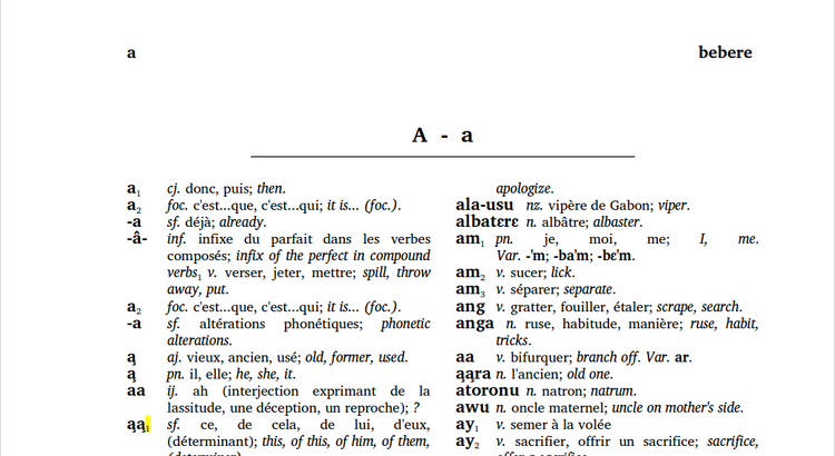 Le dictionnaire